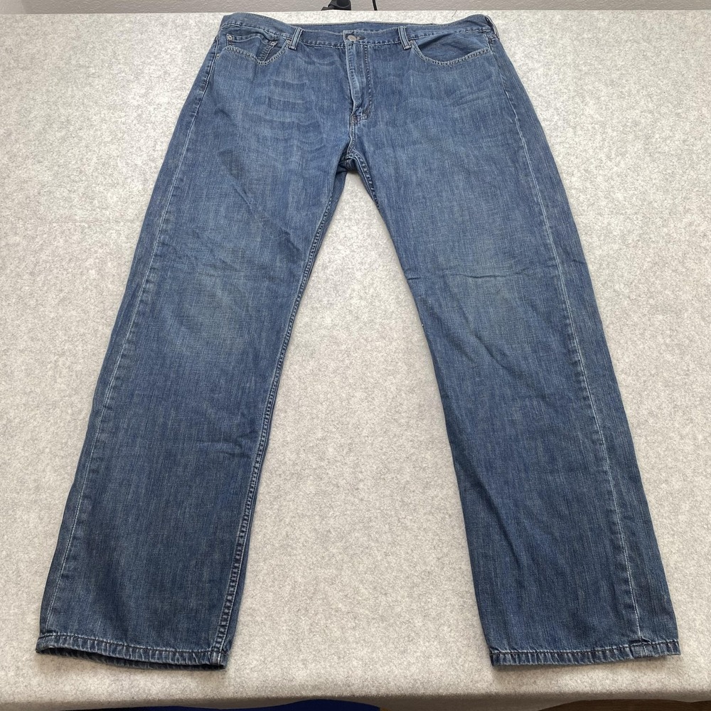 Levis 505 Jeans Mens 42x34 (40x31) Blue Medium Wash Regular Straight Denim Pants